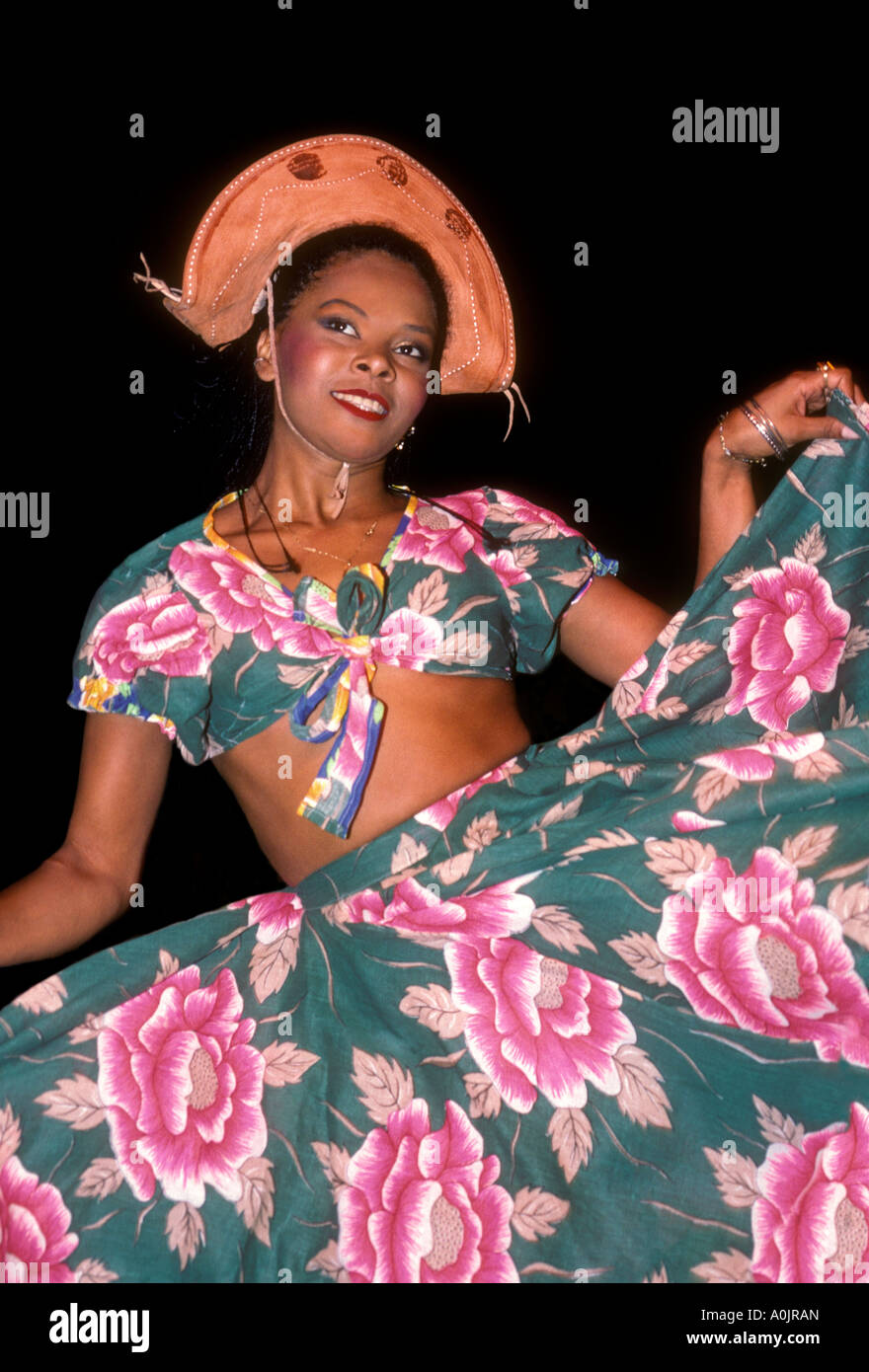 cowgirl, Xaxado dance, Brazilian woman, Brazilian, dancer, carnival costume, nightclub performance, Rio de Janeiro, Rio de Janeiro State, Brazil Stock Photo