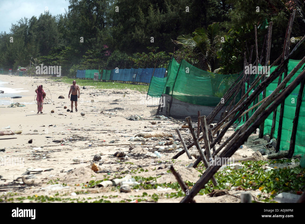 Deserted beach with refuse on the island of Koh Lanta Yai Ko Lanta Yai  Southern Thailand This area was hit by Tsunami in 2004 Stock Photo - Alamy