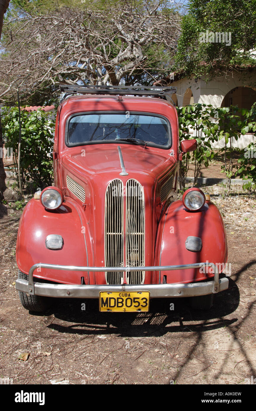 Red 1950 s Ford Popular in Cuba Stock Photo