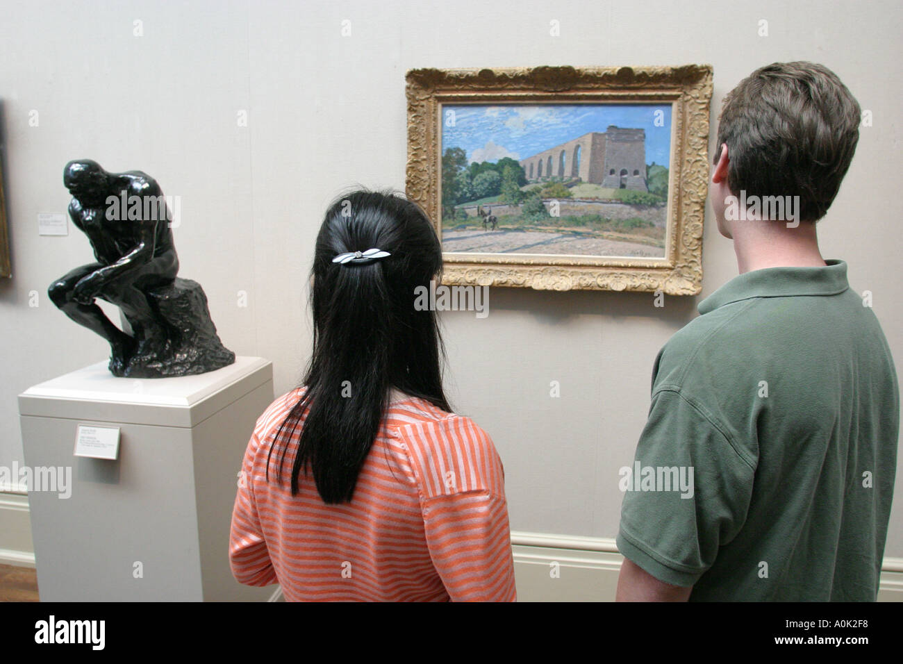 Toledo Ohio,Museum of Art,exhibit exhibition collection,product products display sale,promote,education,history,paintings,sculptures,couple,adult adul Stock Photo