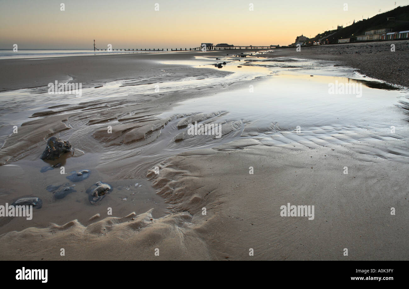Cromer Beach and Pier in North Norfolk England UK Stock Photo