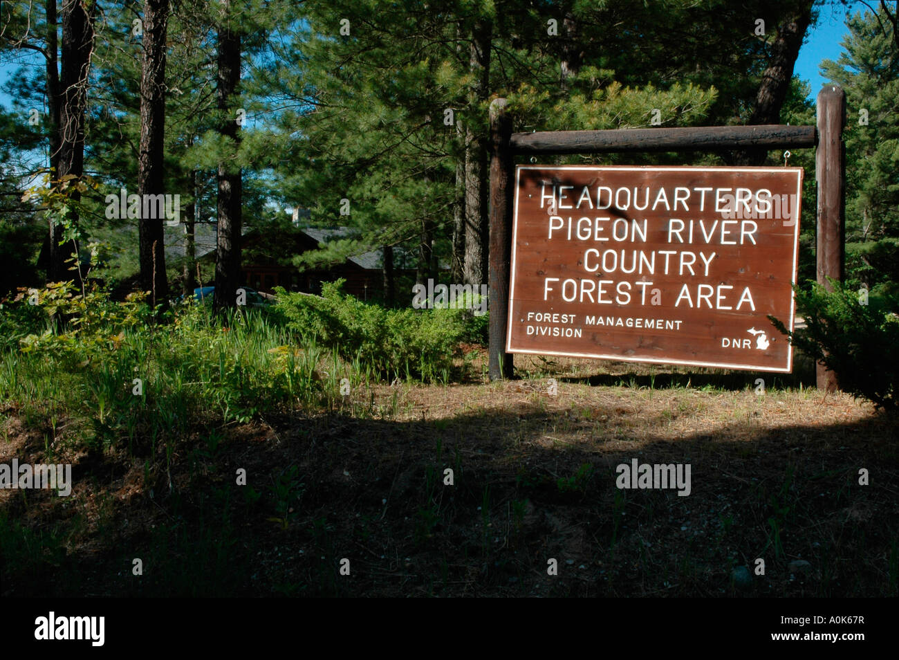 Pigeon River State Forest Headquarters, Vanderbilt Michigan USA Stock