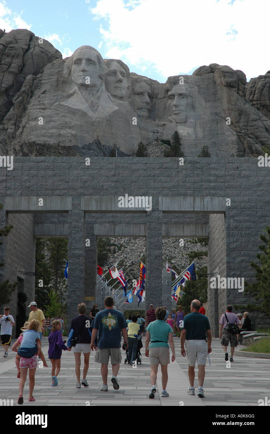 Mt. Rushmore National Monument - Entrance, South Dakota, USA Stock Photo