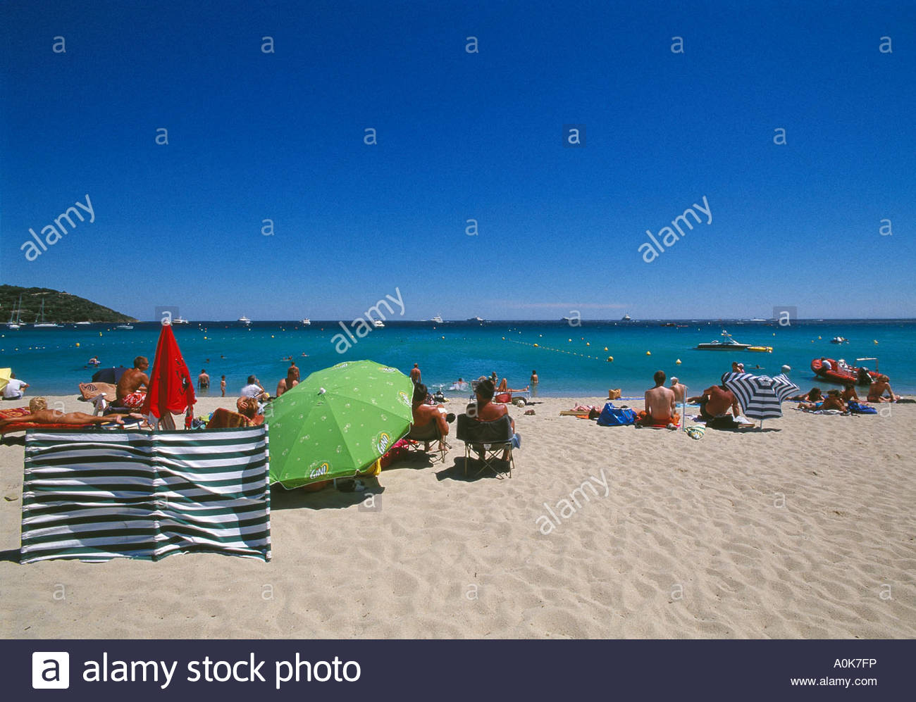 St Tropez, Plage de Pampelonne Stock Photo 10015785 Alamy