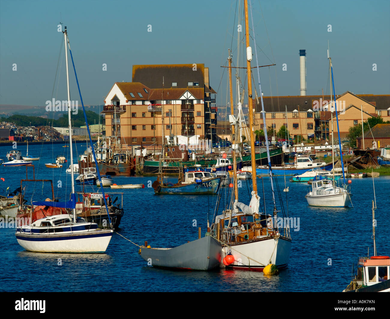 Shoreham Harbour, River Adur Stock Photo Alamy