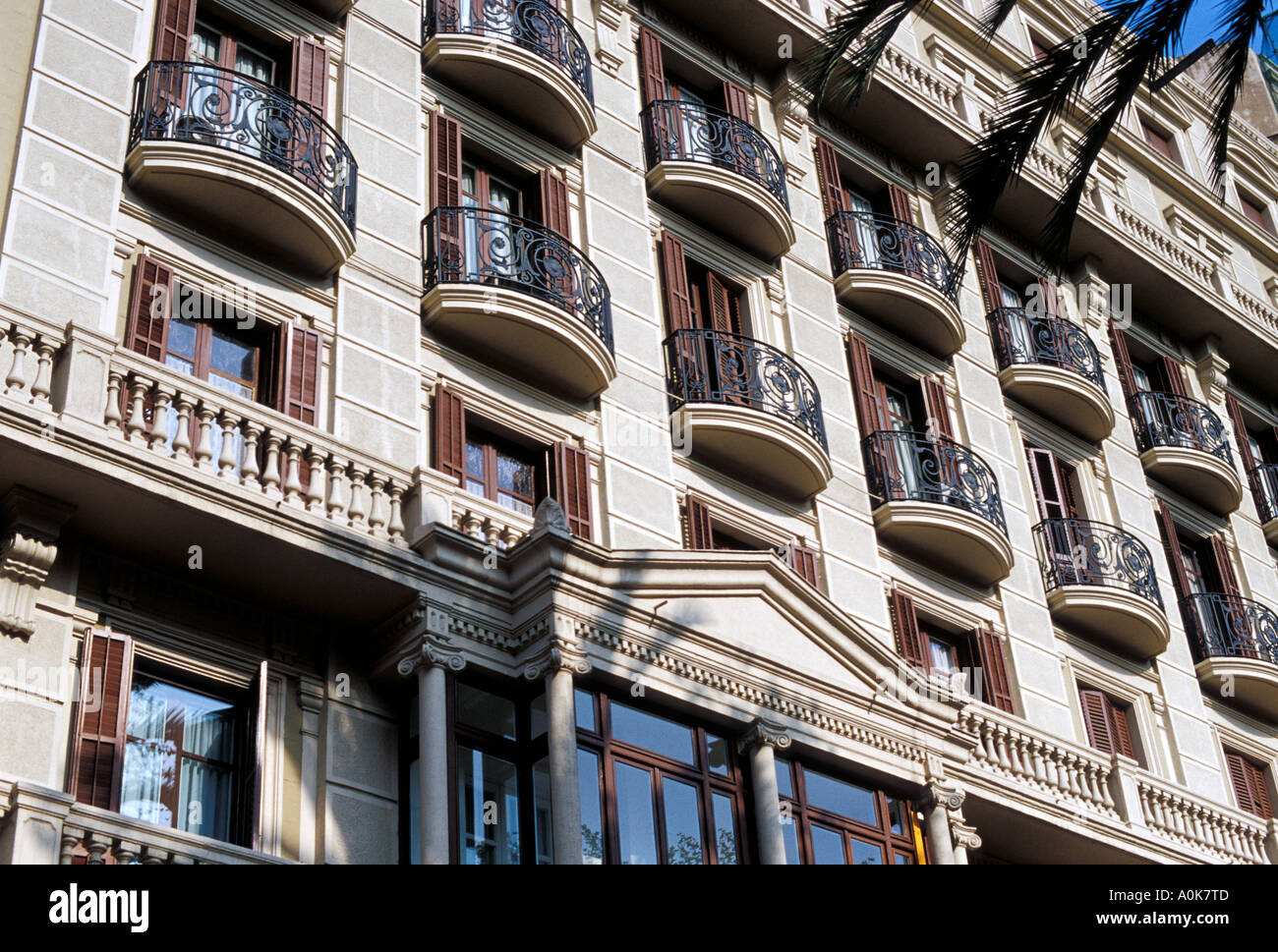Apartment Building, el Diagonal, Barcelona, Spain Stock Photo