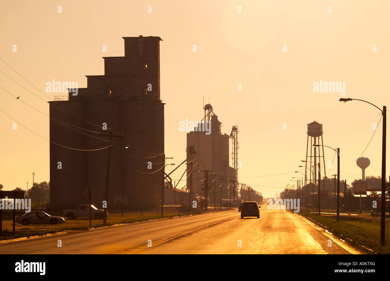 Montezuma Kansas looking West at sunrise Stock Photo Alamy