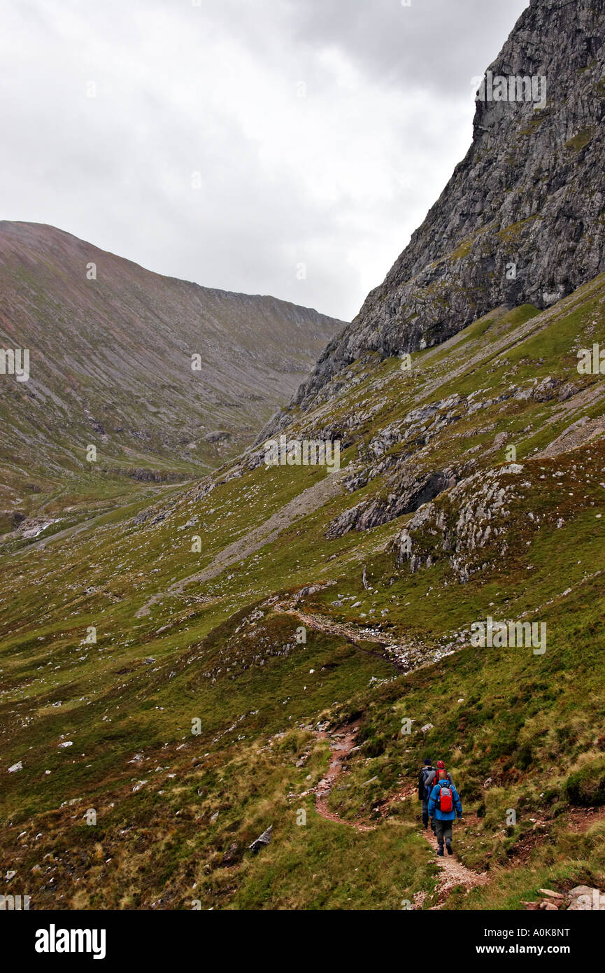 Walking to the North Face of Ben Nevis in Scotland Stock Photo