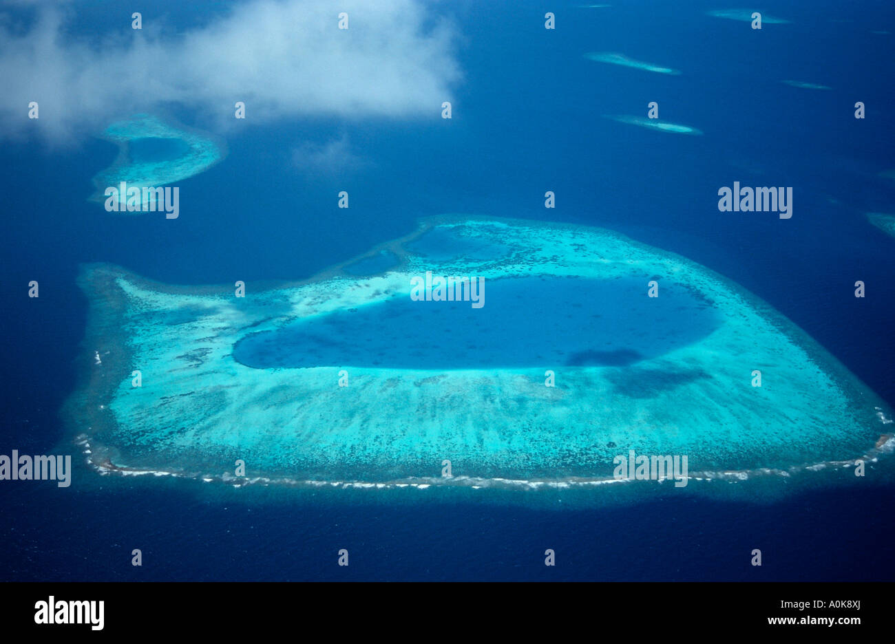Maldives coral reef aerial view hi-res stock photography and images - Alamy