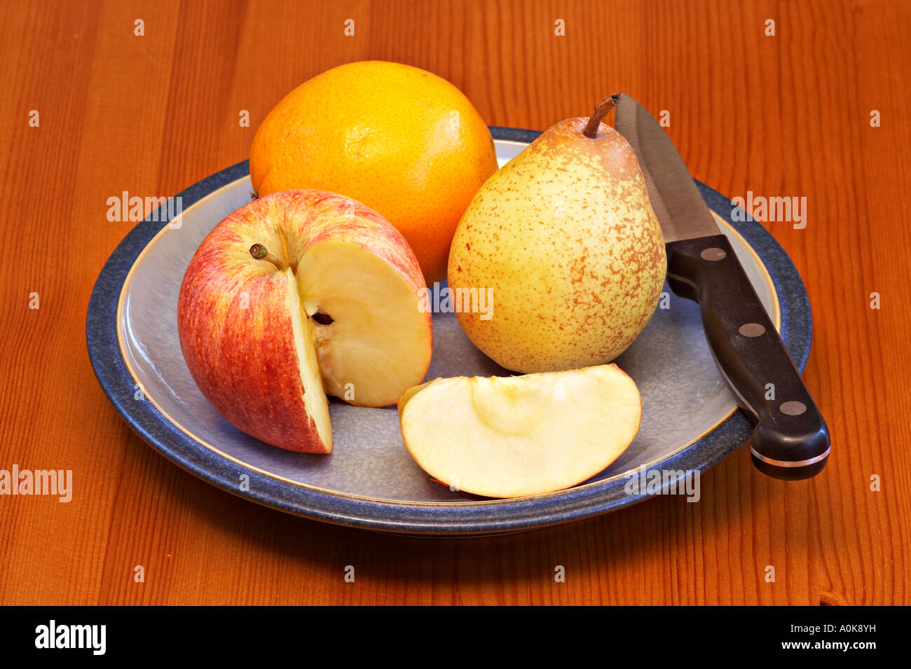 Plate of Fruit Stock Photo