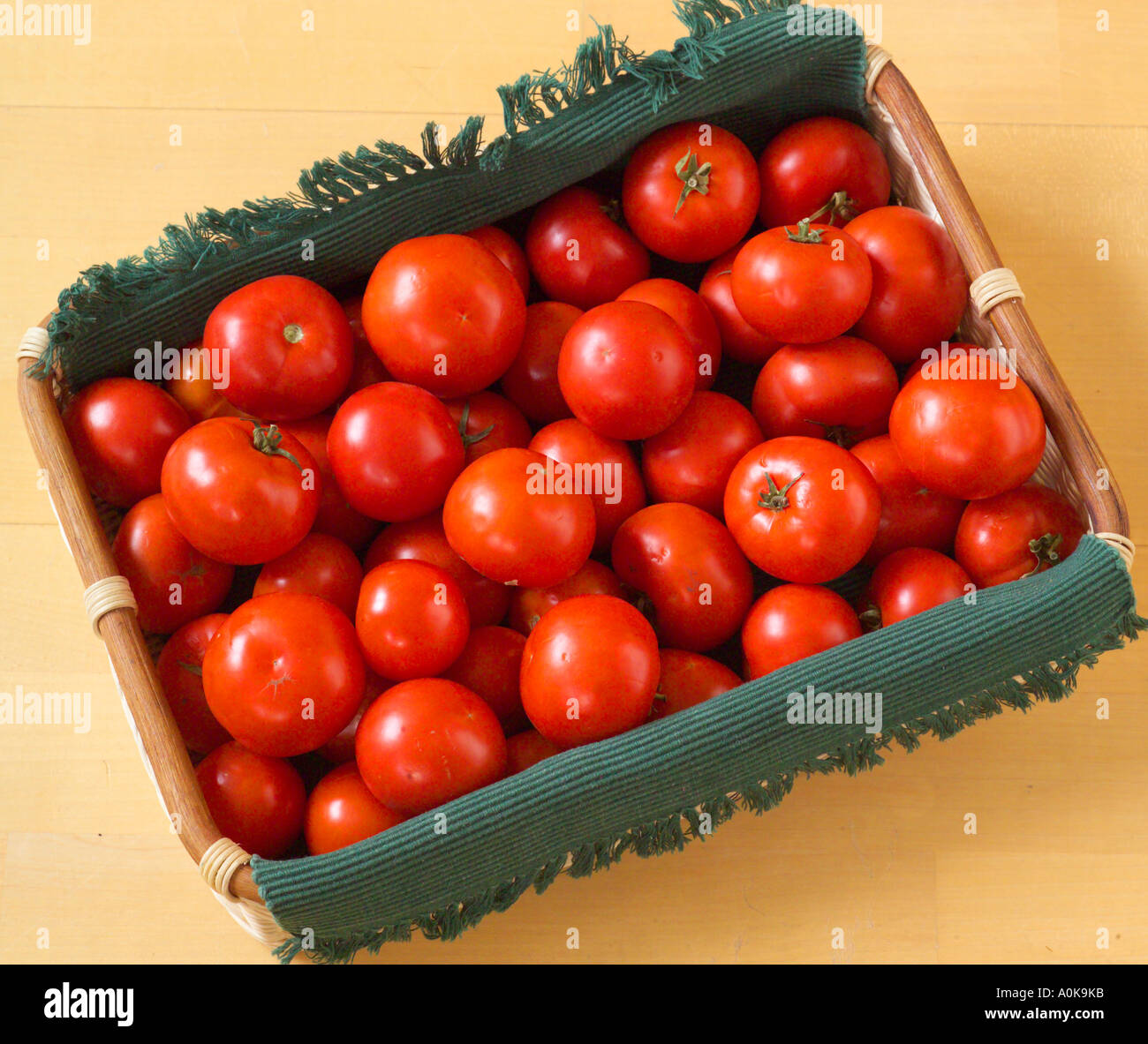 Tomatoes in the basket Stock Photo - Alamy