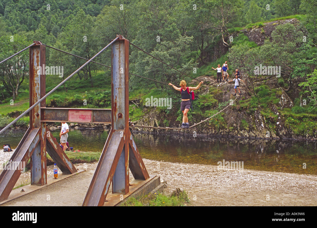 Nevis Bridge Fort William Scotland Stock Photos & Nevis Bridge Fort
