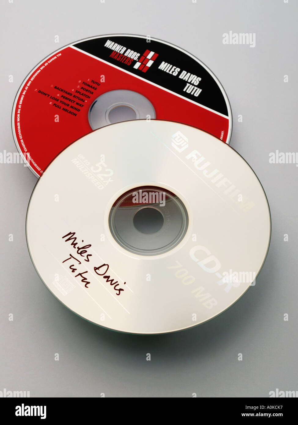 Music CD with home made copy Stock Photo Alamy