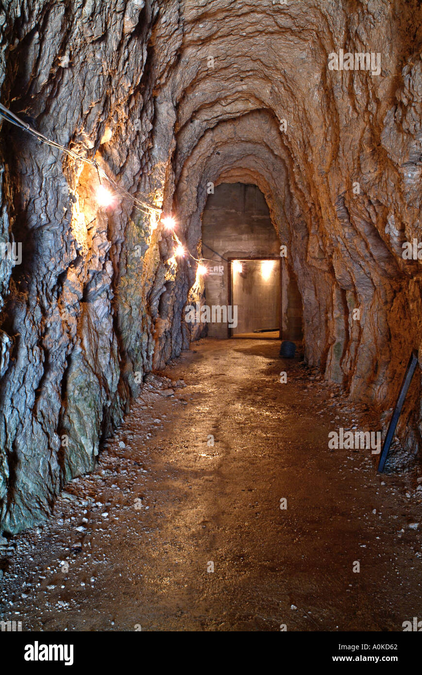 Entrance to a Secret Tunnel System Built Inside the Pljesevica Stock