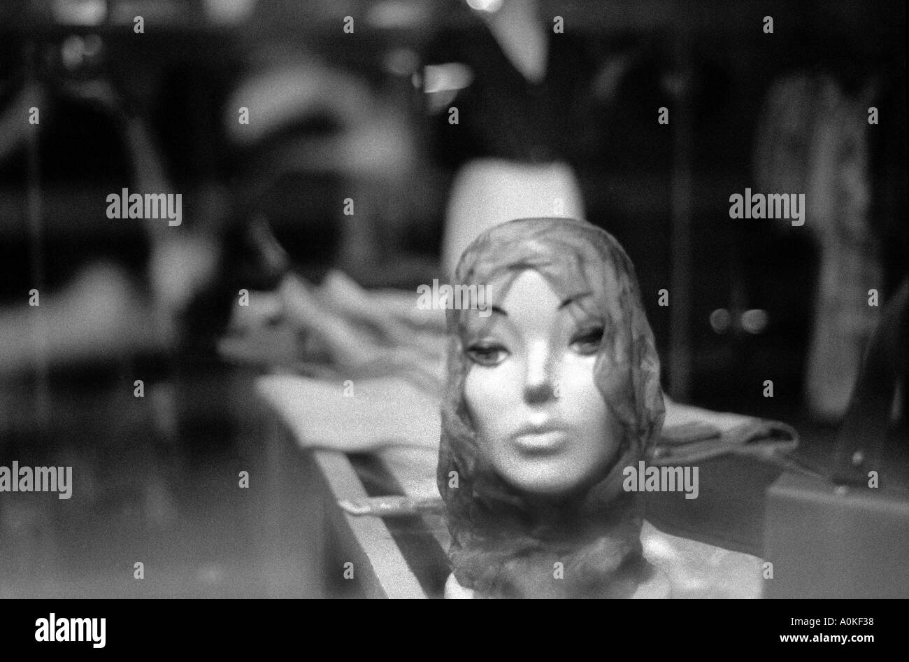 Mannequin Head in Shop Window Stock Photo Alamy