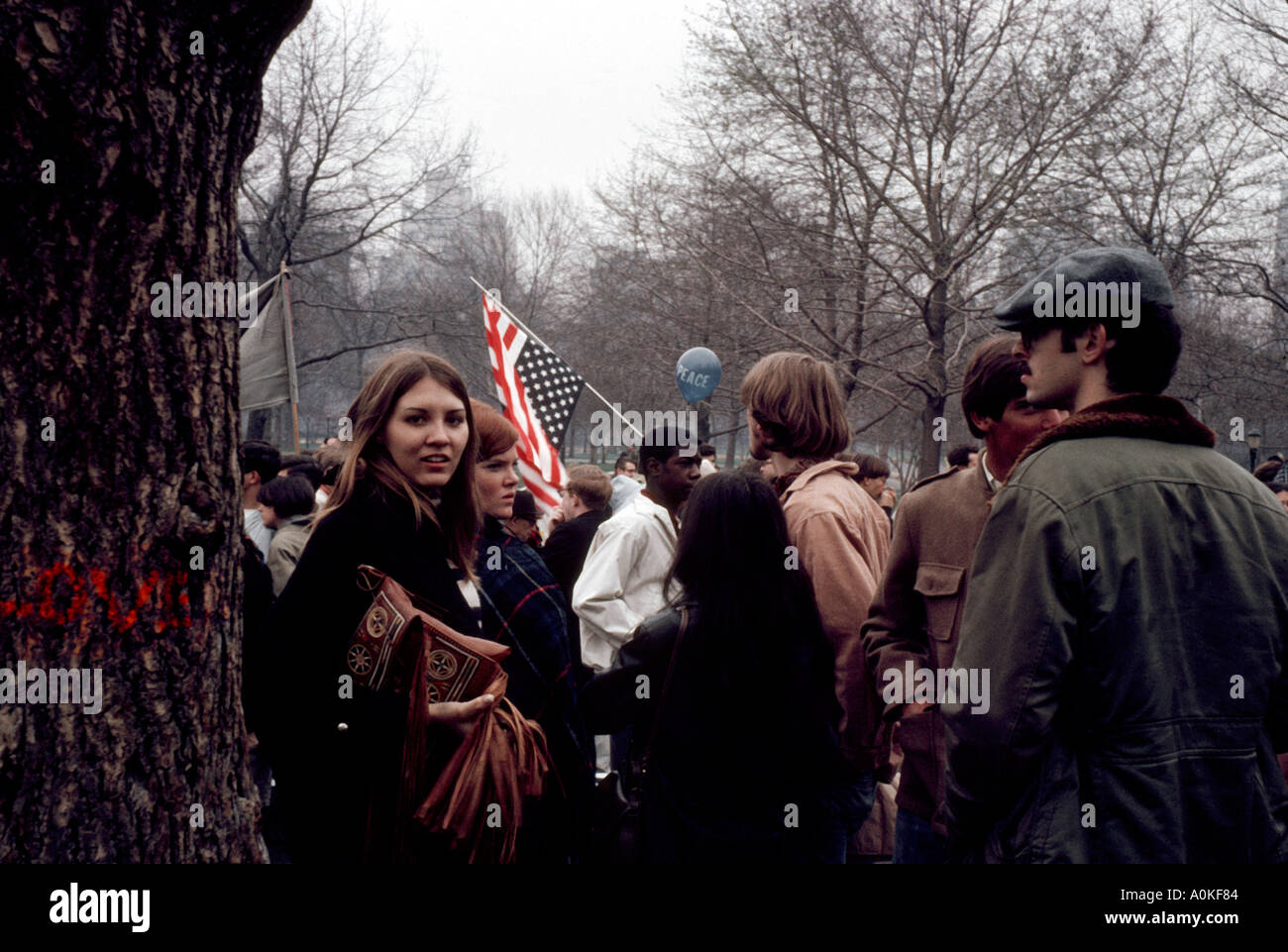 Anti Vietnam War demonstration in Central Park in 1967 Stock Photo - Alamy