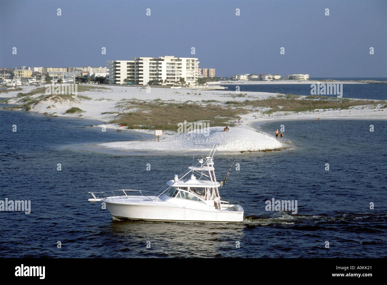 Destin a holiday resort on Gulf Coast of Florida Fl USA . Panhandle region of the Gulf Stock Photo