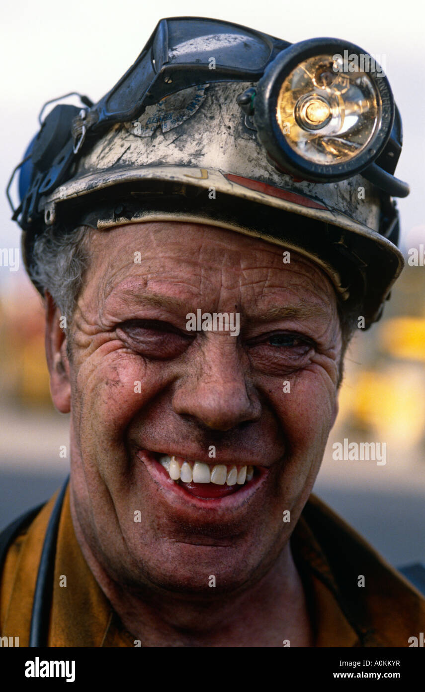 A coalminer at the Tower Colliery in Hirwaun Glamorgan South Wales Stock Photo