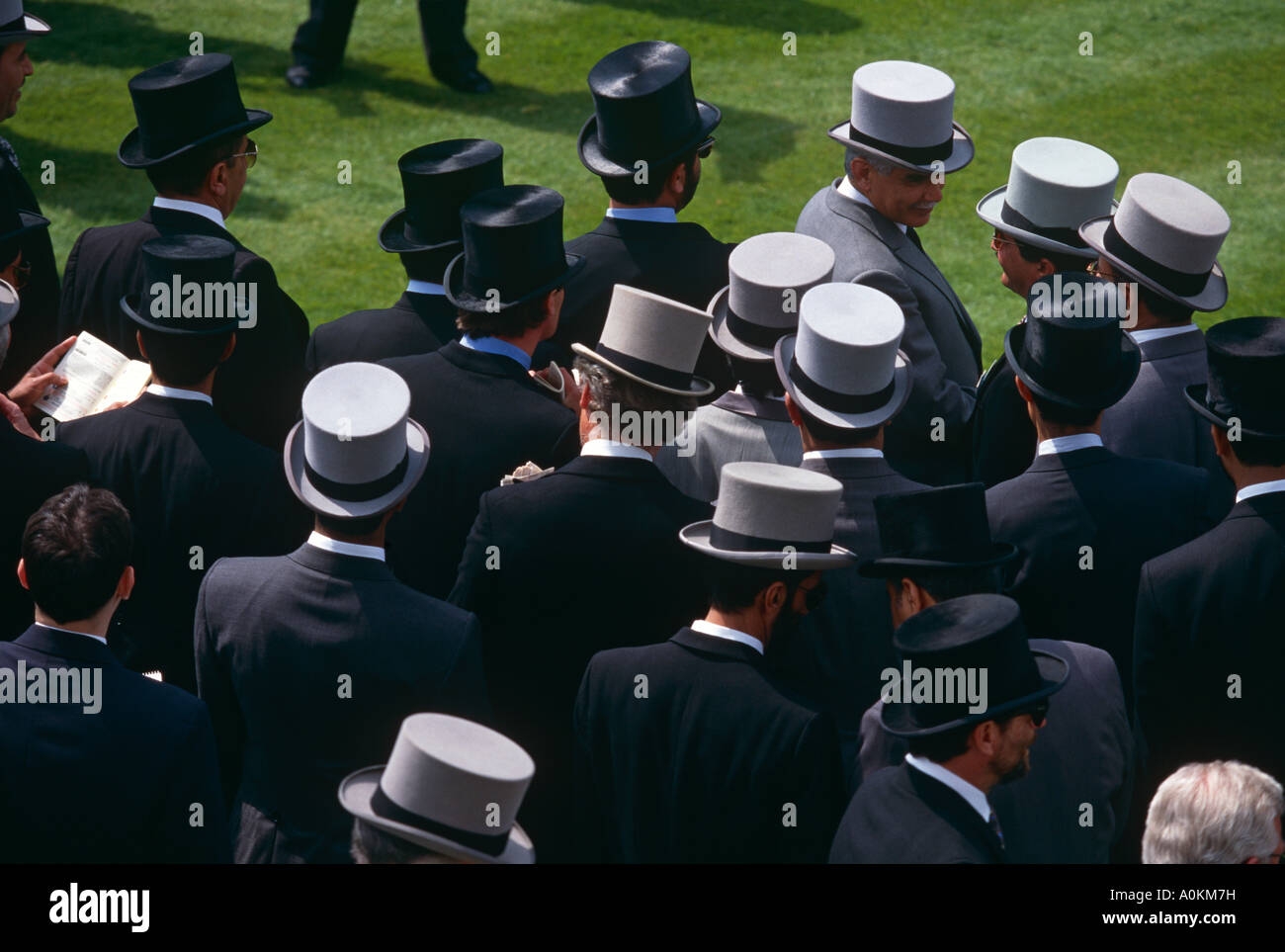 Top hats at Royal Ascot horserace meeting in Ascot, Berkshire, UK Stock Photo
