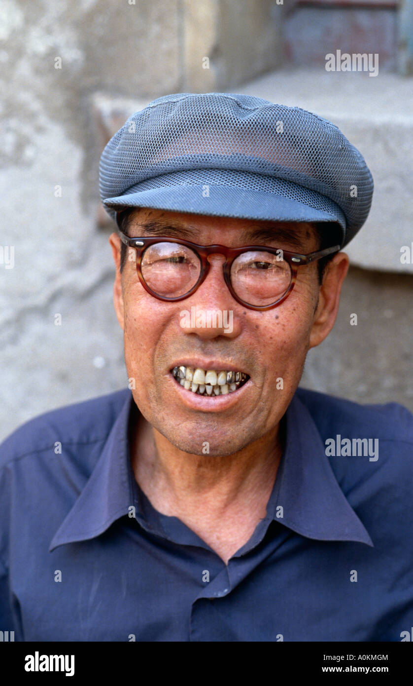 An old man in Qingdao, China Stock Photo