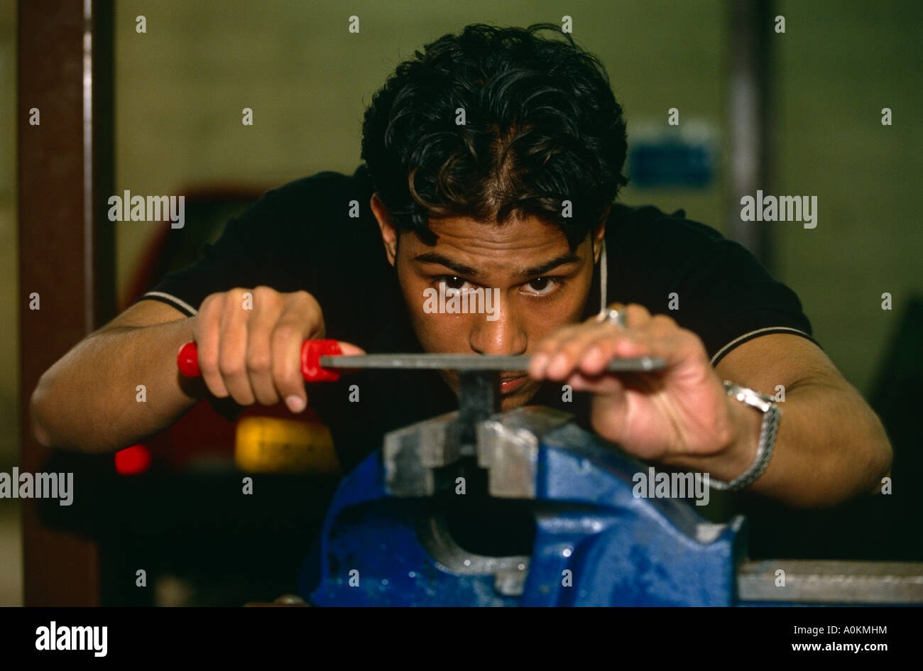 An apprentice at Camden Job Train in London UK Stock Photo