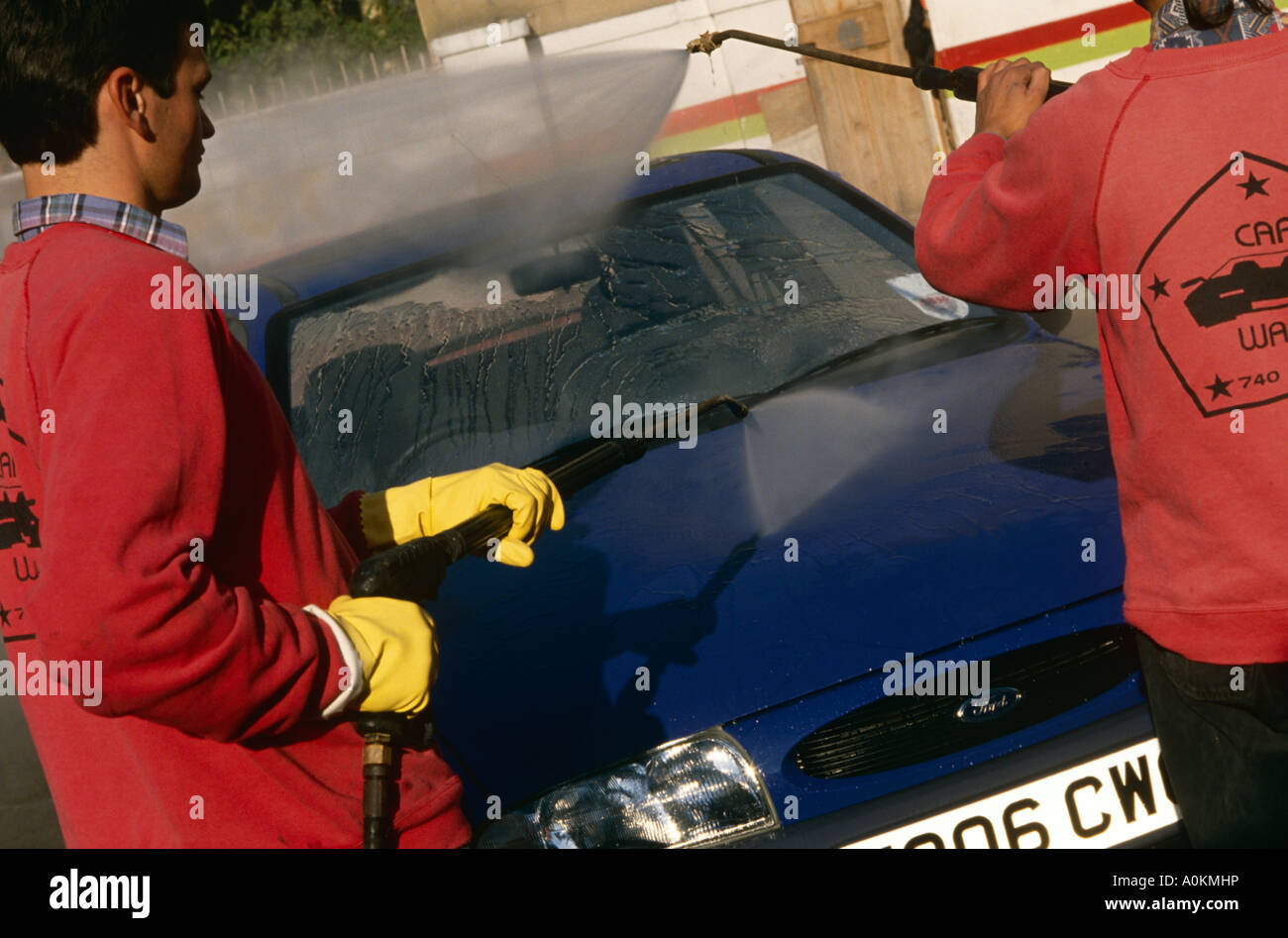 Hand Car Wash in London UK Stock Photo Alamy
