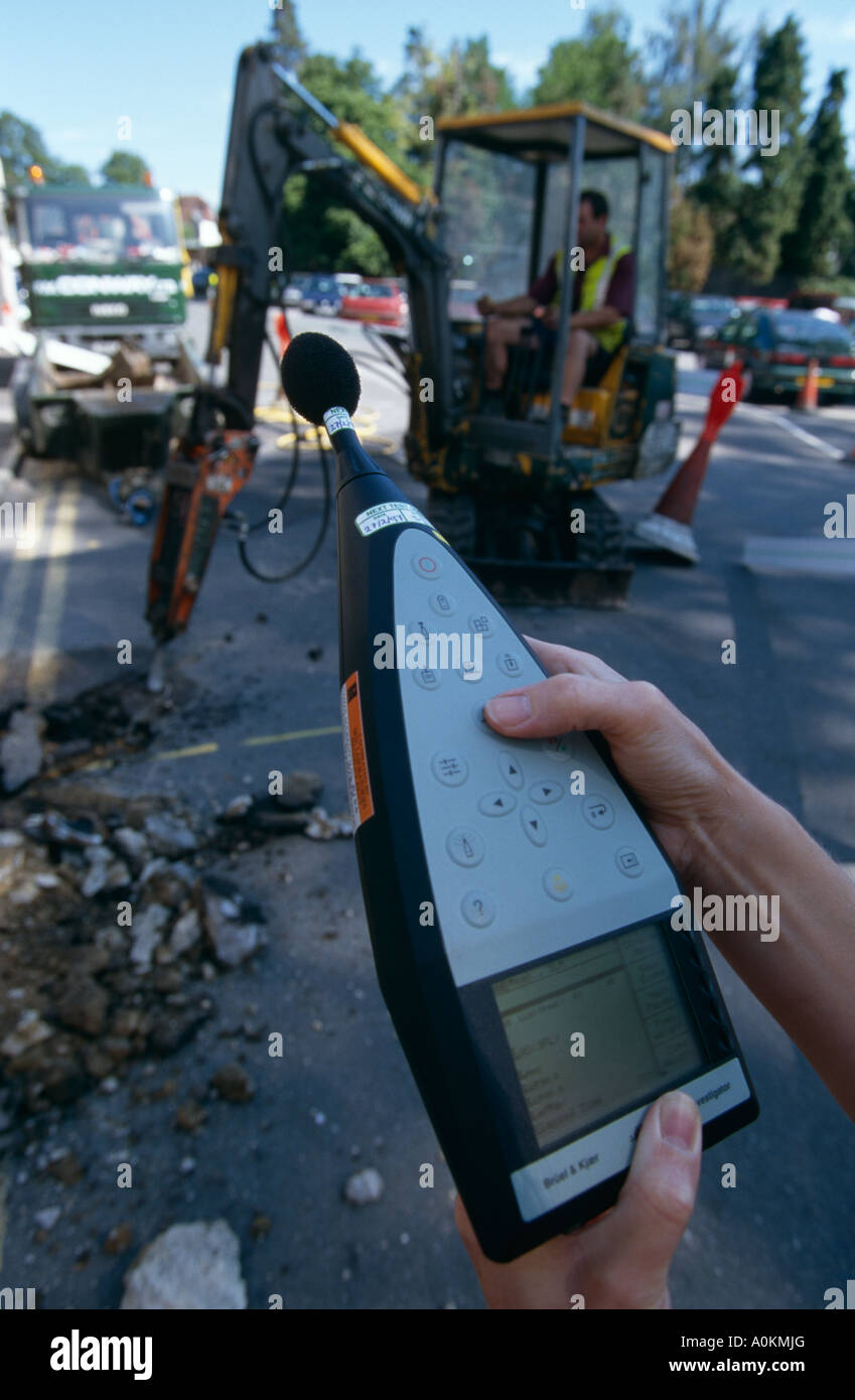 Council noise pollution monitor in Bromley, Kent, UK Stock Photo