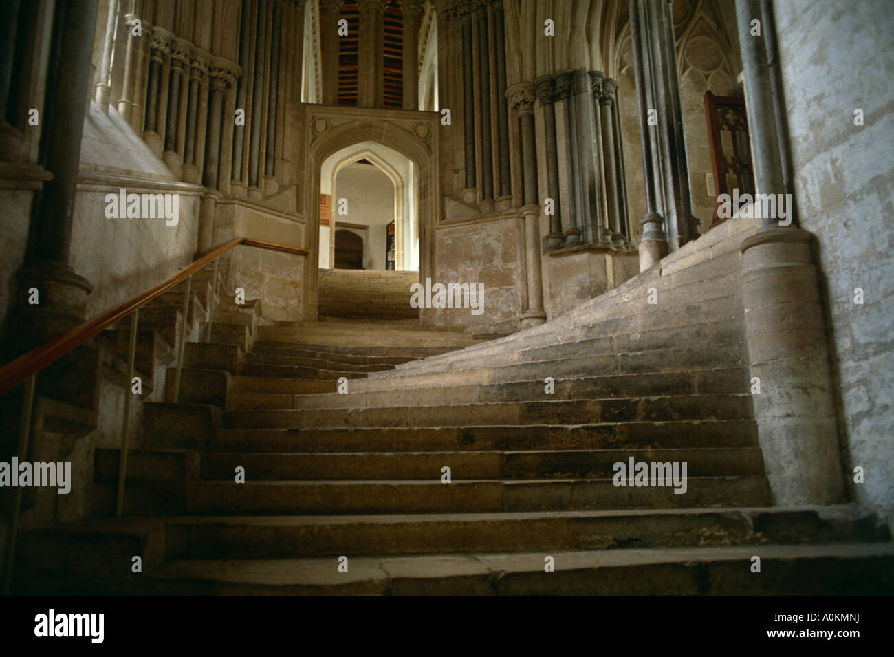 Chapter House Steps in Wells cathedral in Wells Somerset England Stock Photo