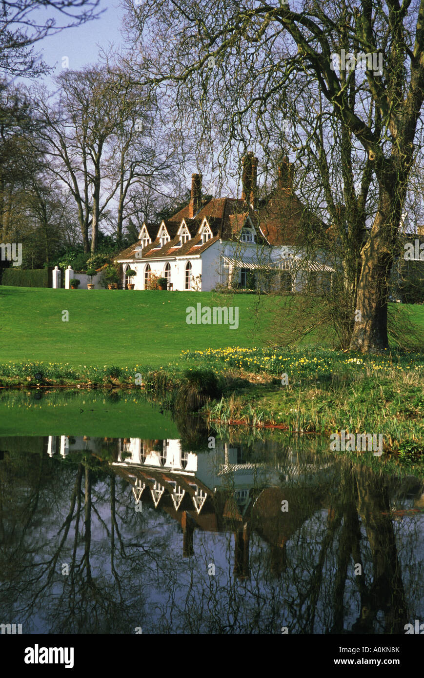 Houghton Lodge,on the river Test at Houghton near Stockbridge