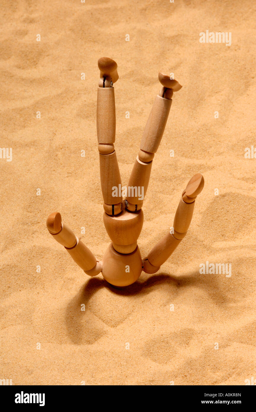 Head in the sand concept Stock Photo