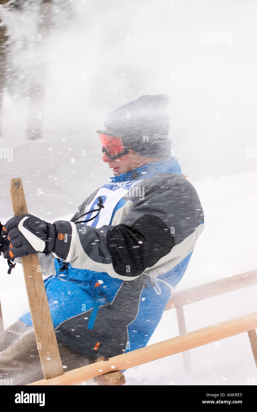 Traditional sledge race Black Forest Germany Stock Photo - Alamy
