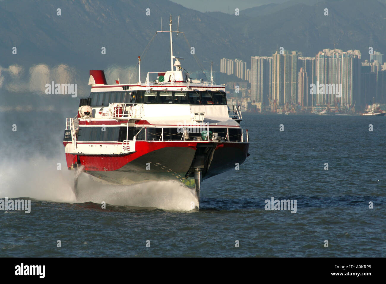 Macau Ferry On Its Way Back To Hong Kong Turbojet Stock Photo 5726375
