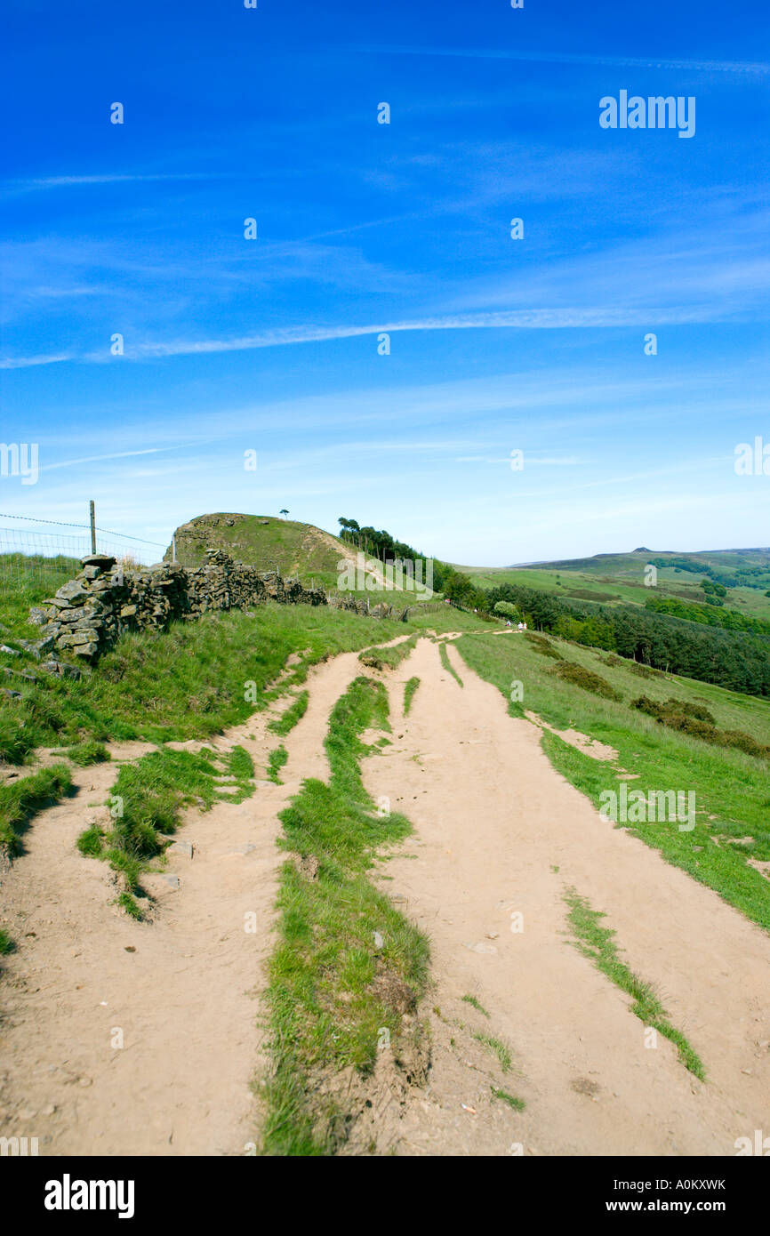 Back Tor Path Mam Tor Mountain Along The Dirt Path Towards 'Back Tor' Summit And ...