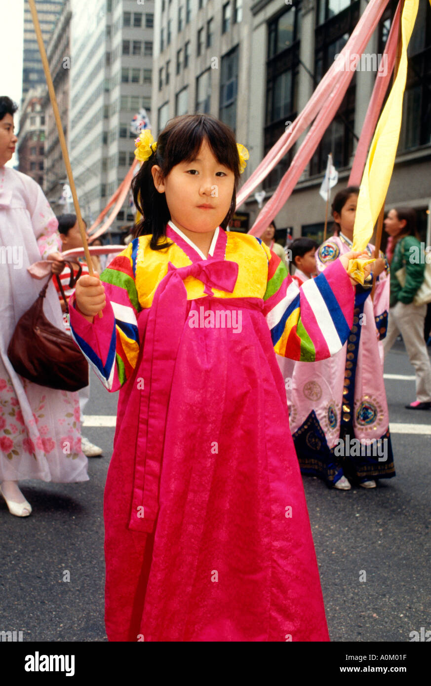 Marchers in the Korean Day Parade Stock Photo Alamy