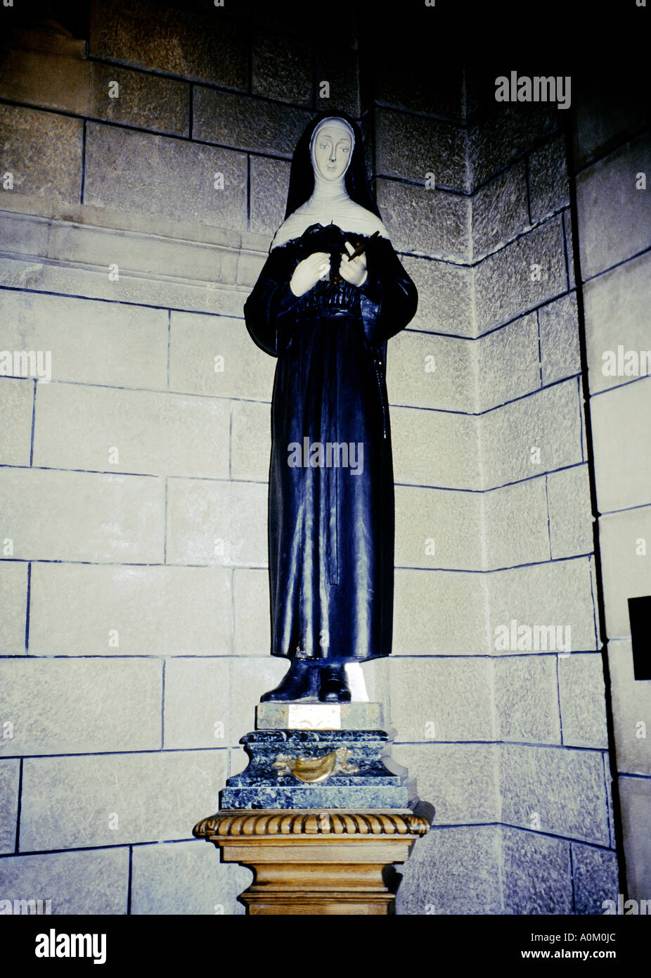 Monaco Cathedral Statue of Saint Rita Stock Photo
