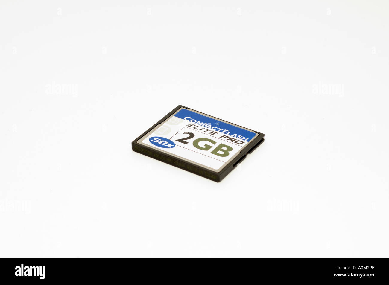 digital camera Compact Flash memory card on plain white background ...