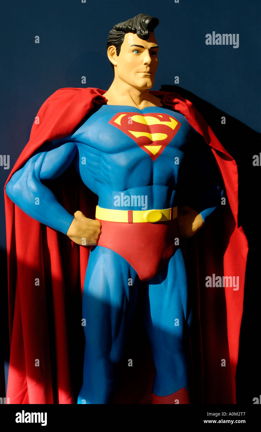 Plastic Superman Movie Cartoon Character Fiction Super Hero Stock Photo -  Alamy