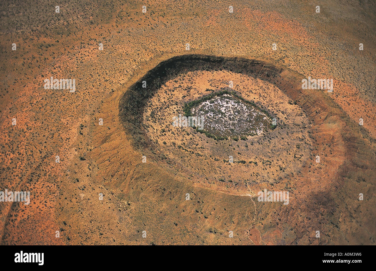 Aerial view of Wolf Creek meteorite crater is worlds second biggest meteorite crater , Western
