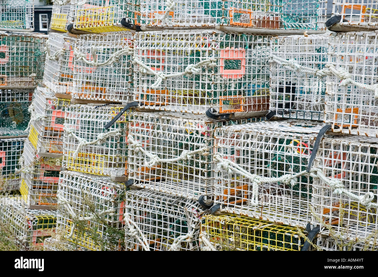 Lobster traps in Rockport Massachusetts Stock Photo Alamy