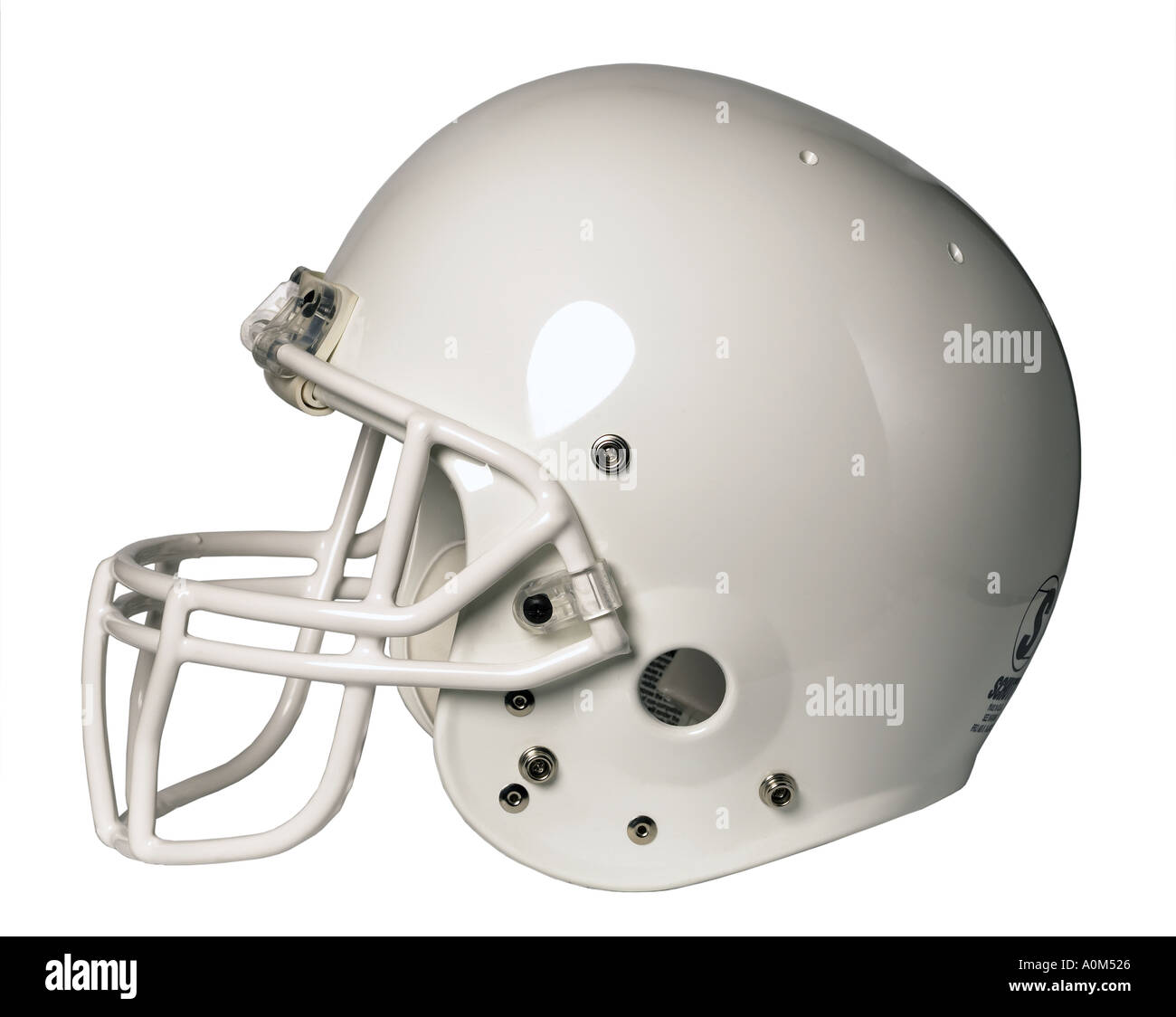 White Football Helmet Stock Photo Alamy