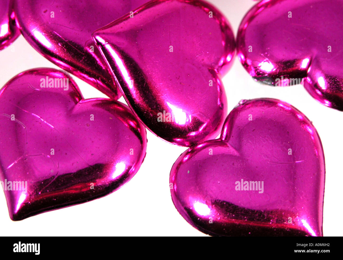 Pink Heart shapes Stock Photo