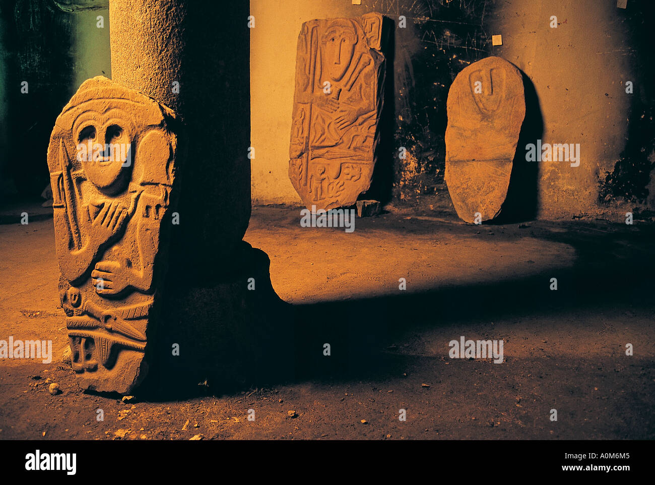 Kimmerian steles dates B.C. 6th century discovered in Hakkari Turkey. Stock Photo