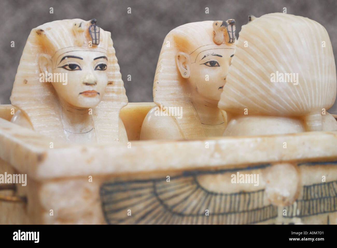 The canopic jars of Pharaoh Tutankhamun Cairo Museum Stock Photo