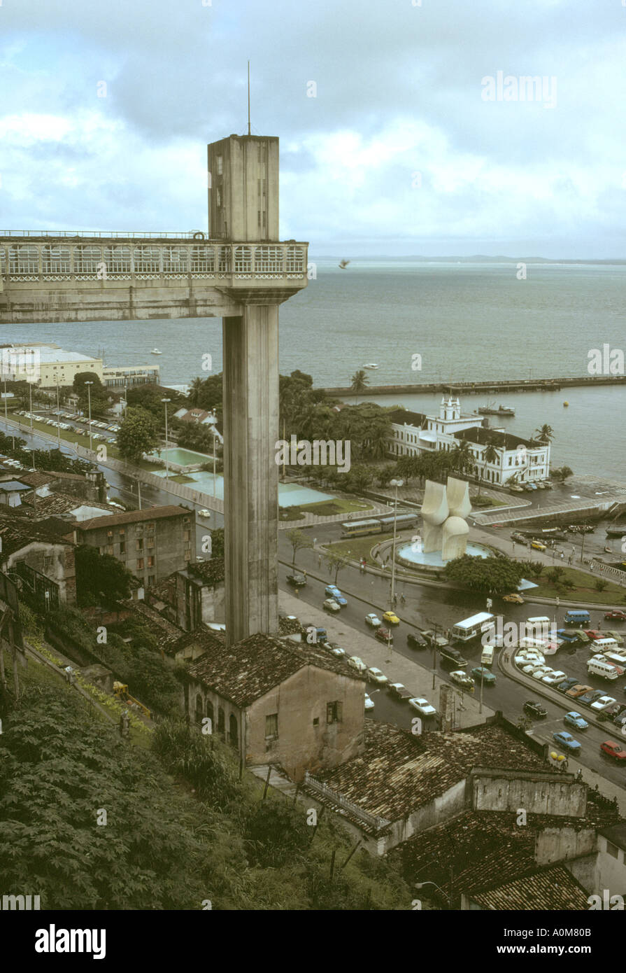 The lift (Elevador Lacerda) to upper city in Salvador do Bahia Brazil image 1972 Stock Photo