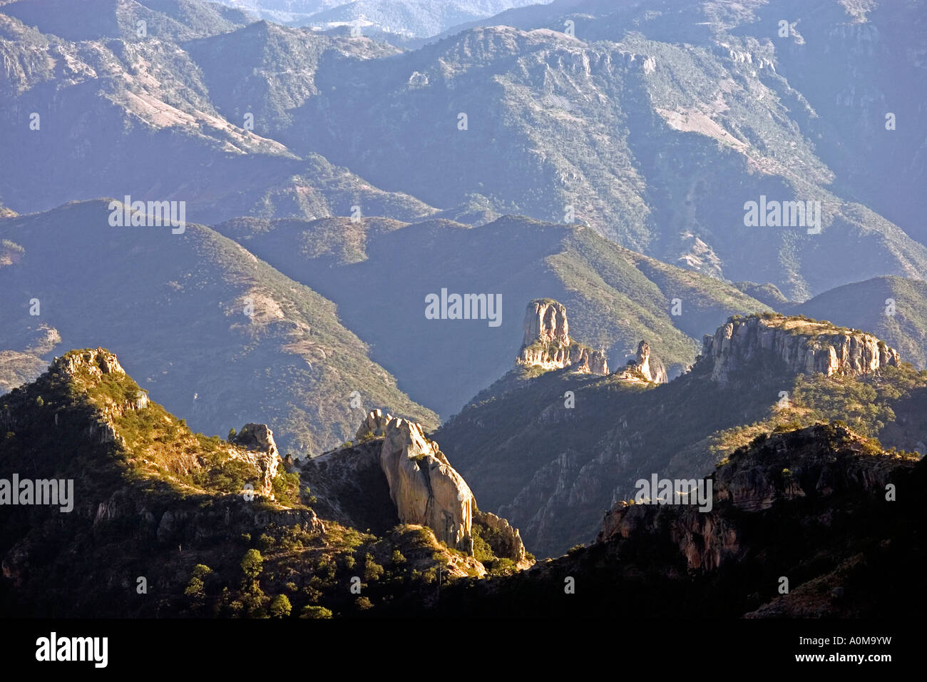 Copper Canyon in the Sierra Tarahumara as seen from Divisadero Stock Photo