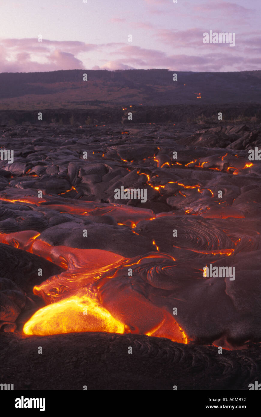 Hawaii Island Big Island Hawaii Volcanoes National Park lava flow Stock