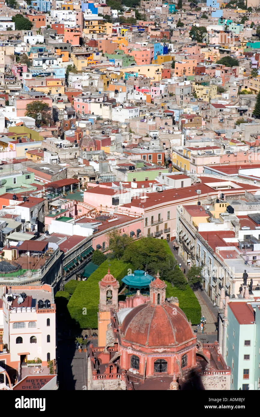 Cityscape of Guanajuato a UNESCO World Heritage site Stock Photo