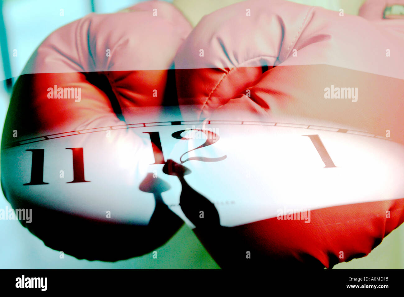 Boxing Gloves and Clock Concept Photo Stock Photo Alamy