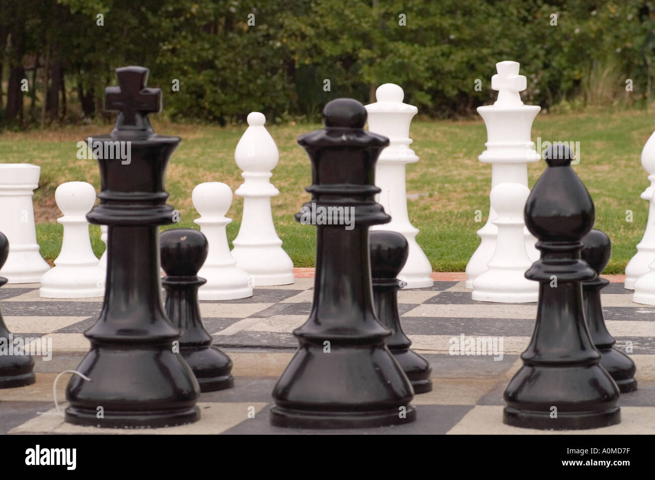 Giant Chess Game on the grounds of the Golden Tulip Lord Charles Hotel in  Cape Town South Africa Stock Photo - Alamy