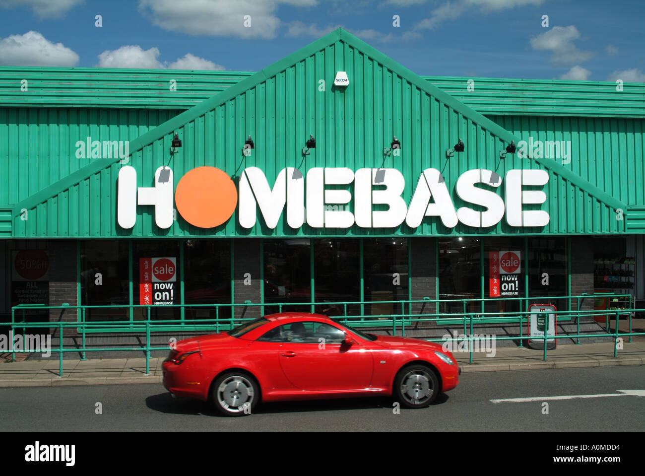 Harlow new town retail park Homebase DIY store with free car parking